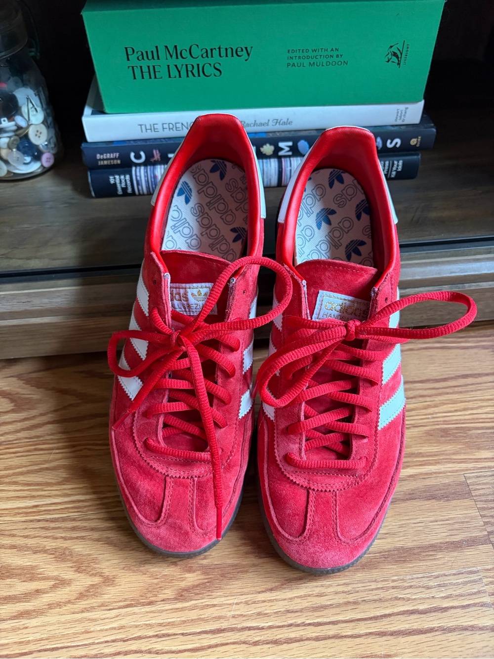 adidas Red Suede Spezial Sneakers - Picture 2 of 8